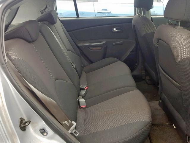 KNADE163966170709 - 2006 KIA RIO 5 SILVER photo 6