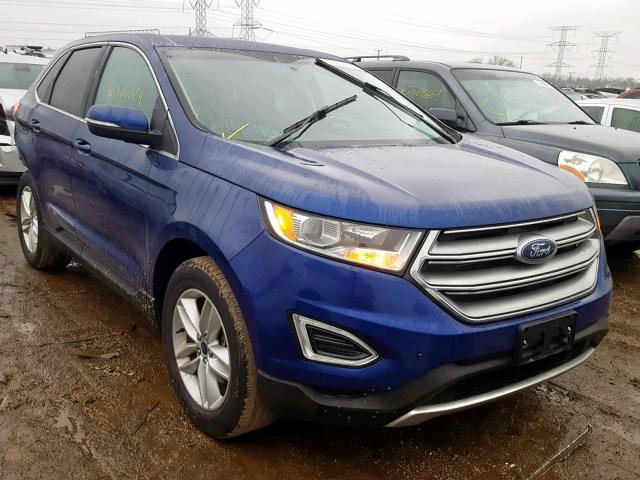 2FMTK3J81FBC22627 - 2015 FORD EDGE SEL BLUE photo 1