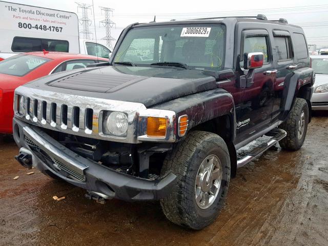 5GTEN13EX88110337 - 2008 HUMMER H3 BLACK photo 2