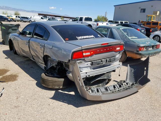 2C3CDXHG6EH215028 - 2014 DODGE CHARGER SX SILVER photo 3