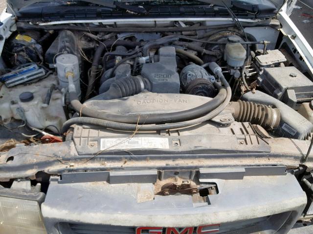 1GTCS14581K107063 - 2001 GMC SONOMA WHITE photo 7