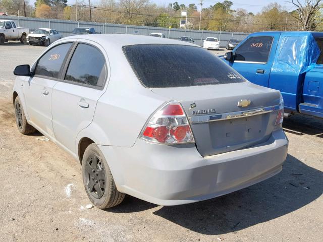 KL1TD56608B168223 - 2008 CHEVROLET AVEO BASE Сұр фото 3