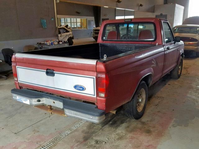 1FTCR10A6MUD37465 - 1991 FORD RANGER RED photo 4