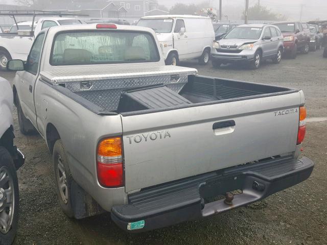 5TENL42N34Z408317 - 2004 TOYOTA TACOMA SILVER photo 3