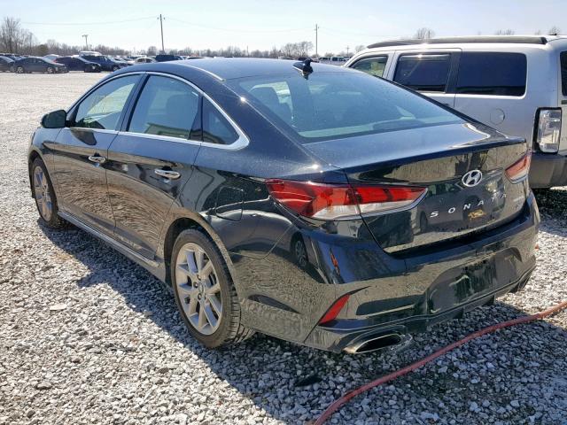 5NPE34AB1JH686302 - 2018 HYUNDAI SONATA SPO BLACK photo 3