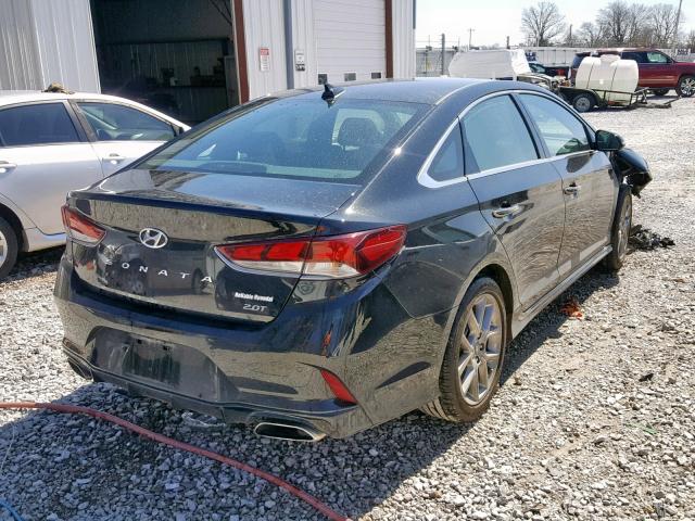 5NPE34AB1JH686302 - 2018 HYUNDAI SONATA SPO BLACK photo 4