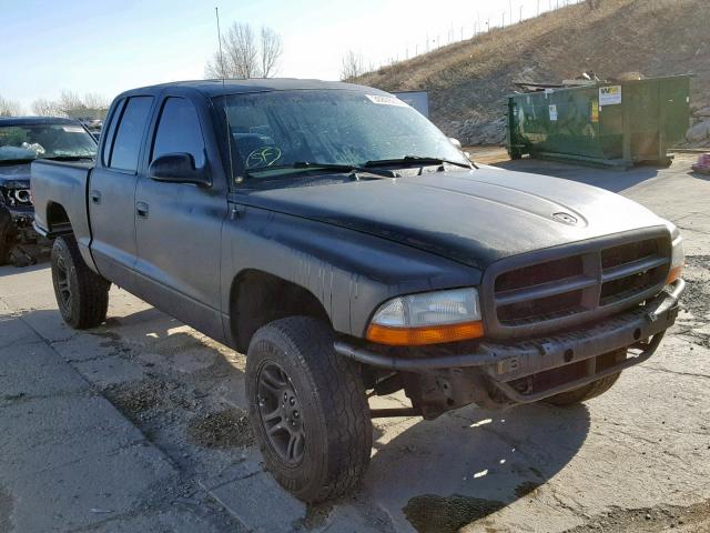 1D7HG48N03S218136 - 2003 DODGE DAKOTA QUA BLACK photo 1