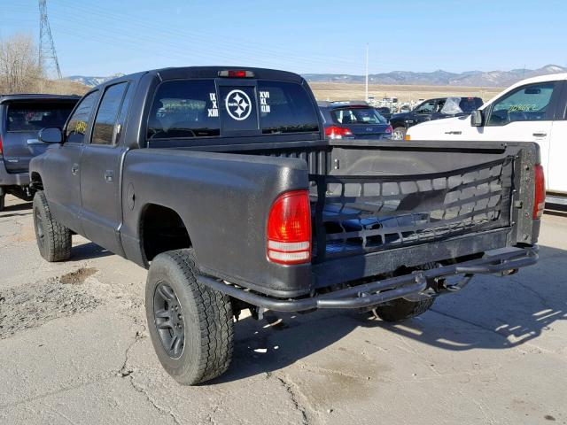 1D7HG48N03S218136 - 2003 DODGE DAKOTA QUA BLACK photo 3