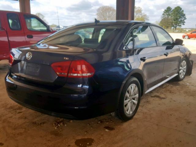 1VWAT7A34EC100327 - 2014 VOLKSWAGEN PASSAT S BLUE photo 4