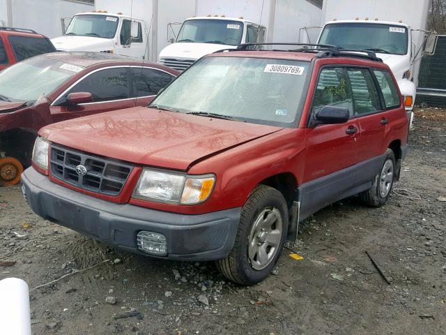 JF1SF6358YG729339 - 2000 SUBARU FORESTER L RED photo 2