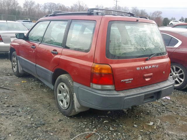 JF1SF6358YG729339 - 2000 SUBARU FORESTER L RED photo 3