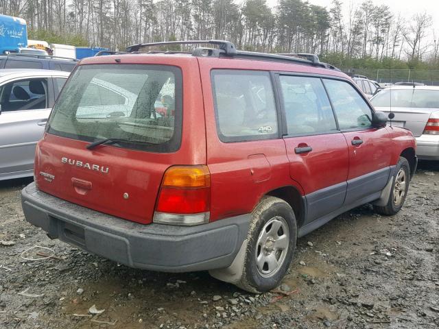 JF1SF6358YG729339 - 2000 SUBARU FORESTER L RED photo 4