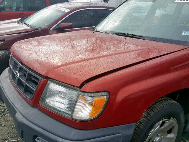 JF1SF6358YG729339 - 2000 SUBARU FORESTER L RED photo 9