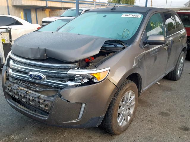 2FMDK4KC2DBC22324 - 2013 FORD EDGE LIMIT SILVER photo 2