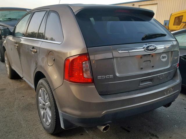 2FMDK4KC2DBC22324 - 2013 FORD EDGE LIMIT SILVER photo 3