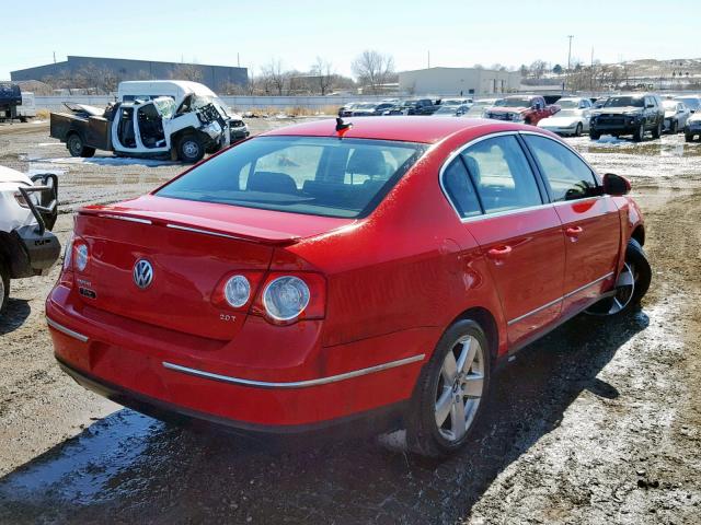 WVWAK73C88E180050 - 2008 VOLKSWAGEN PASSAT KOM RED photo 4