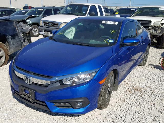 2HGFC3B77HH355611 - 2017 HONDA CIVIC EXL BLUE photo 2