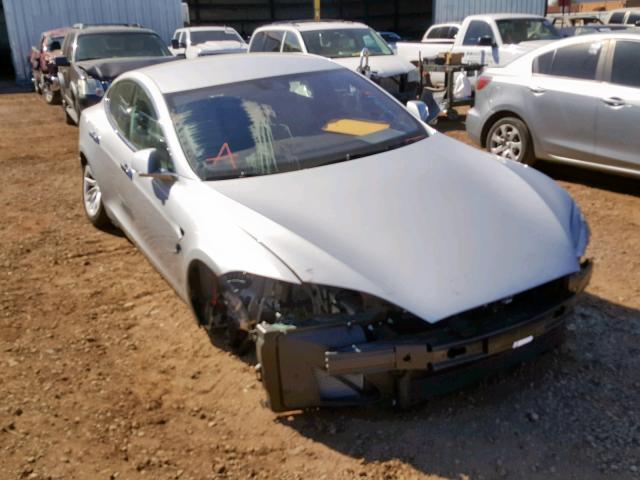 5YJSA1E28GF156496 - 2016 TESLA MODEL S فضي صورة 1