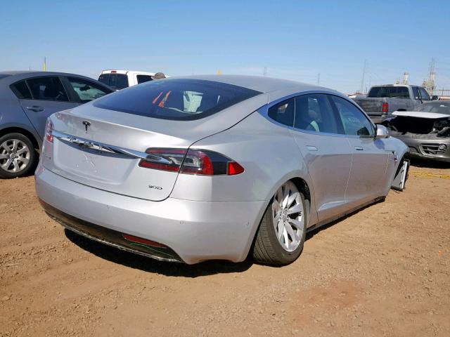 5YJSA1E28GF156496 - 2016 TESLA MODEL S SILVER photo 4