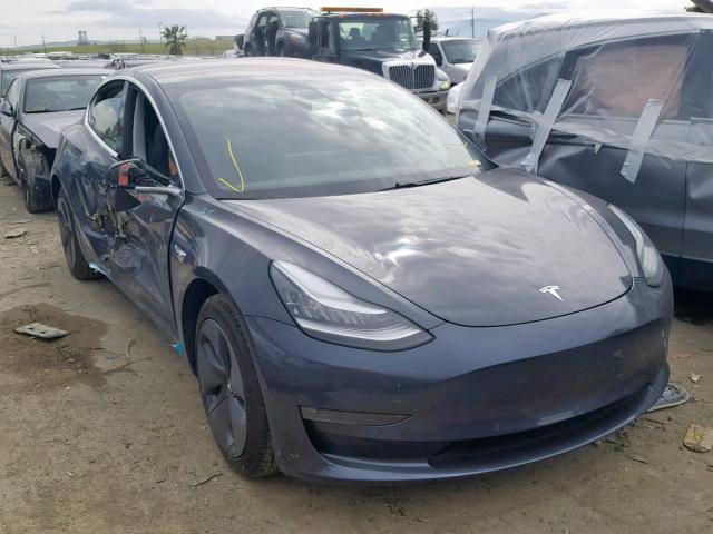 5YJ3E1EA0JF101757 - 2018 TESLA MODEL 3 CHARCOAL photo 1