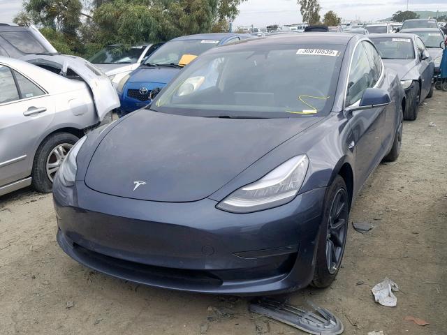 5YJ3E1EA0JF101757 - 2018 TESLA MODEL 3 CHARCOAL photo 2