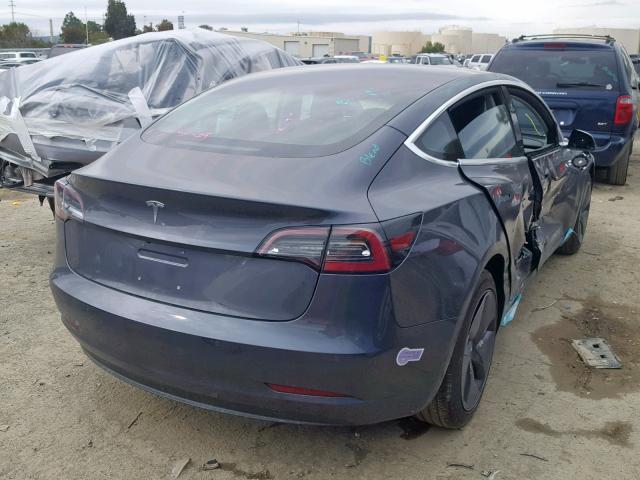 5YJ3E1EA0JF101757 - 2018 TESLA MODEL 3 CHARCOAL photo 4