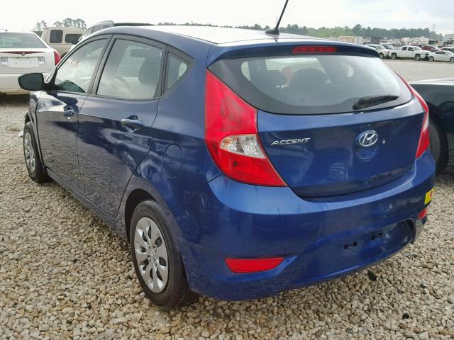 KMHCT5AE4HU311667 - 2017 HYUNDAI ACCENT SE BLUE photo 3