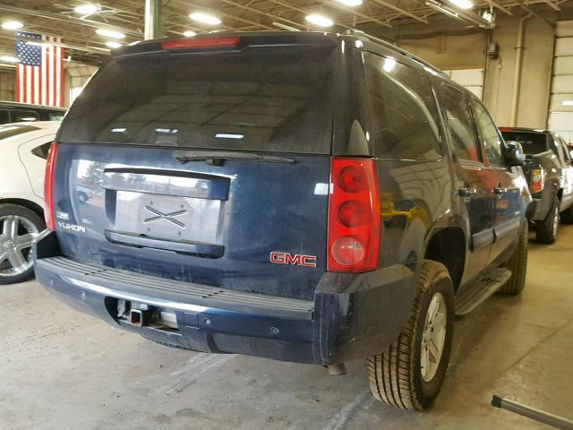 1GKFK13078J200535 - 2008 GMC YUKON BLUE photo 4