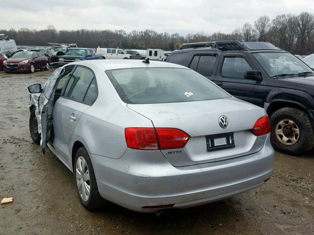 3VWLL7AJ4EM302445 - 2014 VOLKSWAGEN JETTA TDI SILVER photo 3