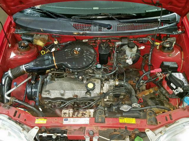 2C1MR2297V6748786 - 1997 GEO METRO LSI RED photo 7