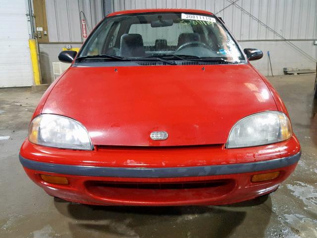 2C1MR2297V6748786 - 1997 GEO METRO LSI RED photo 9