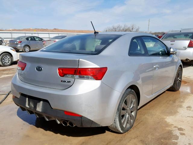 KNAFW6A38D5657204 - 2013 KIA FORTE SX SILVER photo 4