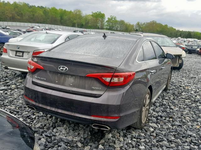 5NPE34AF5FH126339 - 2015 HYUNDAI SONATA SPO BROWN photo 4