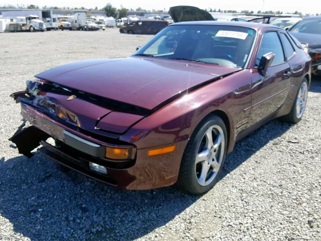 WP0AB0945JN470369 - 1988 PORSCHE 944 BURGUNDY photo 2