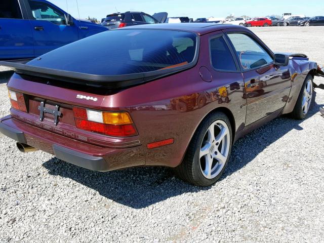 WP0AB0945JN470369 - 1988 PORSCHE 944 BURGUNDY photo 4