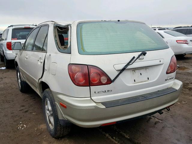 JT6HF10U1X0033553 - 1999 LEXUS RX 300 WHITE photo 3