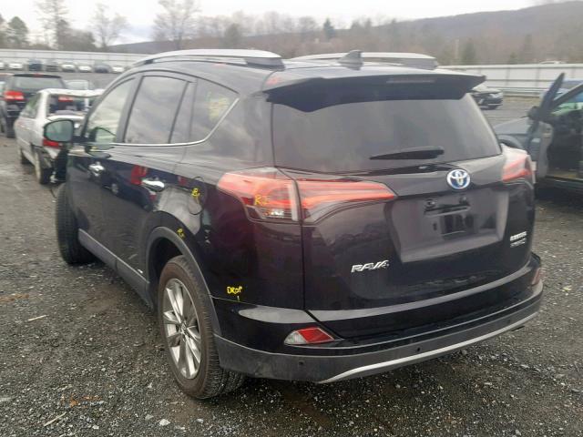 JTMDJREV9JD169127 - 2018 TOYOTA RAV4 HV LI BLACK photo 3