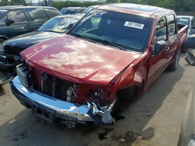 1GTDS136158205644 - 2005 GMC CANYON RED photo 2