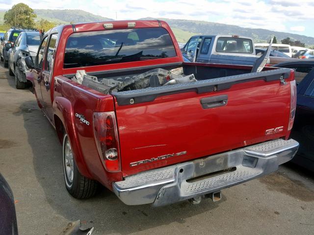 1GTDS136158205644 - 2005 GMC CANYON RED photo 3