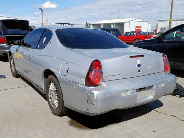 2G1WW12E129107809 - 2002 CHEVROLET MONTE CARL SILVER photo 3