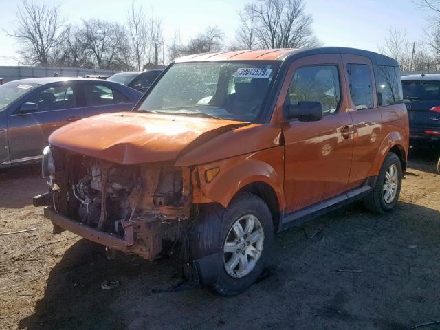 5J6YH28788L002298 - 2008 HONDA ELEMENT EX ORANGE photo 2