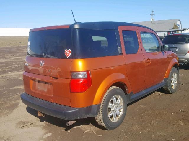 5J6YH28788L002298 - 2008 HONDA ELEMENT EX ORANGE photo 4