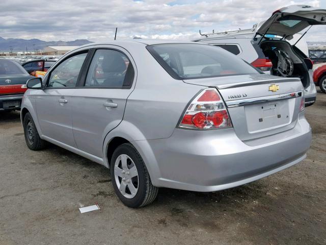 KL1TD5DE8BB214933 - 2011 CHEVROLET AVEO LS SILVER photo 3