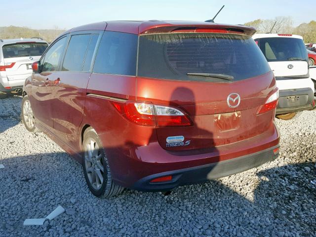 JM1CW2DL3C0138650 - 2012 MAZDA 5 MAROON photo 3