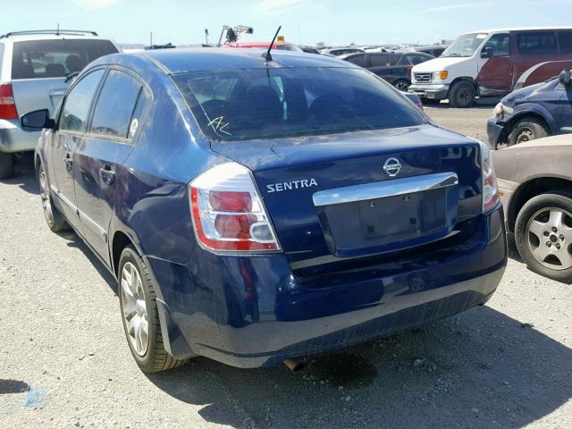 3N1AB6AP8AL692772 - 2010 NISSAN SENTRA 2.0 BLUE photo 3