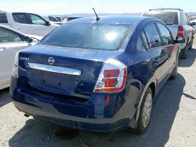 3N1AB6AP8AL692772 - 2010 NISSAN SENTRA 2.0 BLUE photo 4