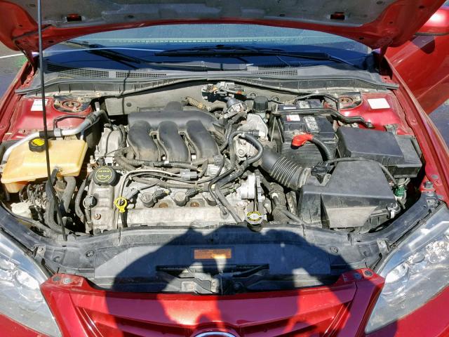 1YVHP80D655M19040 - 2005 MAZDA 6 S RED photo 7