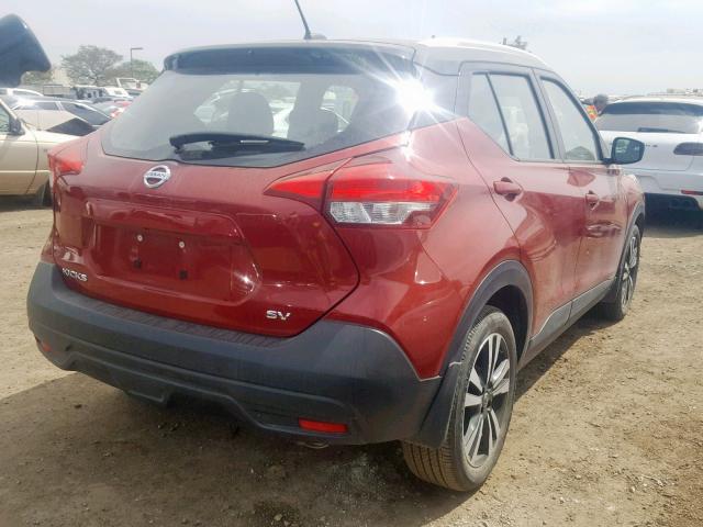 3N1CP5CU3JL511276 - 2018 NISSAN KICKS S RED photo 4