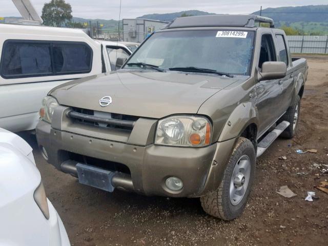 1N6ED27T61C387544 - 2001 NISSAN FRONTIER C GREEN photo 2