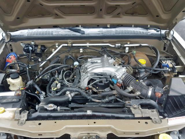 1N6ED27T61C387544 - 2001 NISSAN FRONTIER C GREEN photo 7